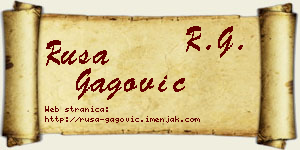 Rusa Gagović vizit kartica